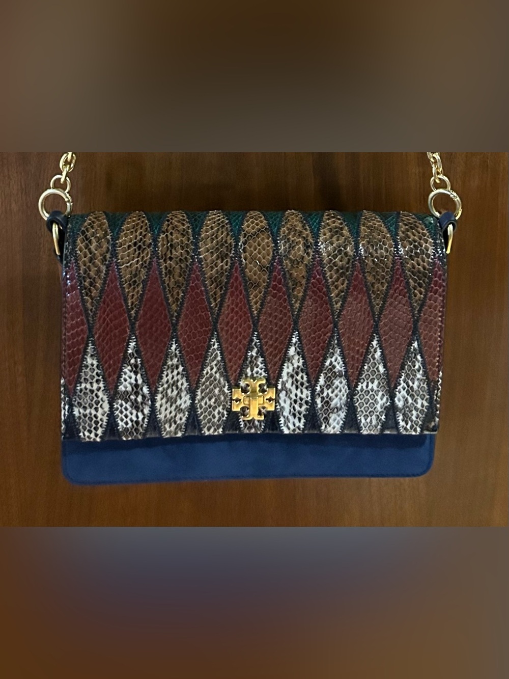 Tory Burch Kira pieced exotic bag
